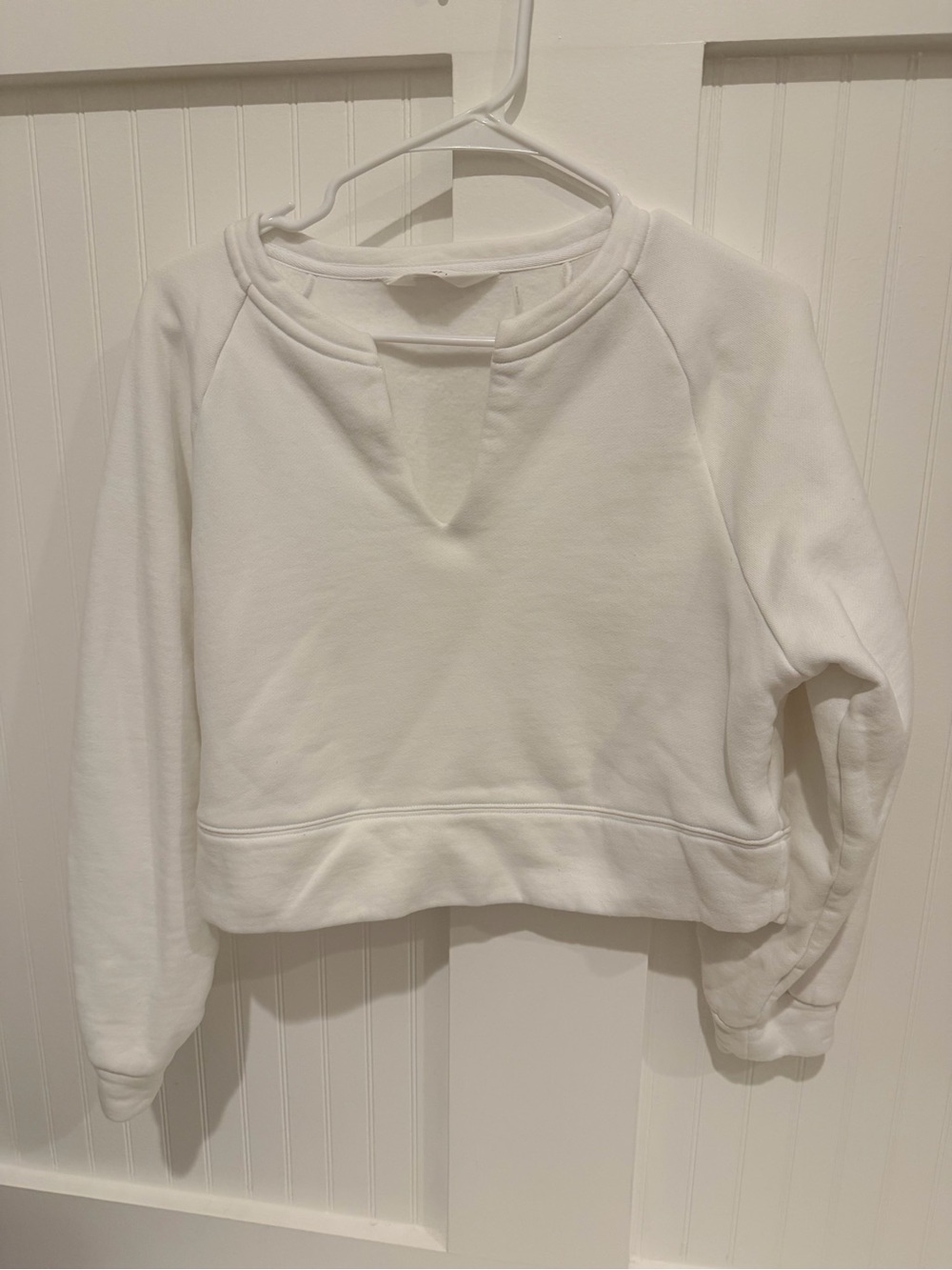 TAVI Women’s White V-Notch Pullover Sweatshirt - Picture 10 of 10